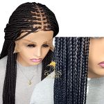 30" Knotless Braided Wig on 13x6 Swiss Lace Front: Realistic Beauty for Black Women