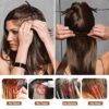 7 Pcs Clip in Hair Extensions Synthetic Full Head Curly Wavy Hairpiece 20 Inch for Women Dirty Blonde