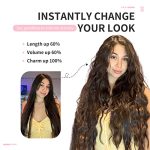 Clip In Hair Extensions,6PCS Hair Extensions Long Mermaid Waves Wavy Synthetic Clip On Hairpiece For Women 24 Inch (Cool Blonde)