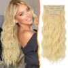 BARSDAR Clip-in Hair Extensions – Instantly Elevate Your Look with 5PCS of Thick, Natural Soft Waves in Buttery Blonde