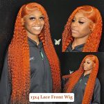Ginger Curly Lace Front Wigs – 20 Inch True to Length Deep Wave Wig for a Charming Transformation