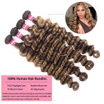 Ombre Loose Deep Curly Human Hair Bundles