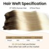 Transform Your Look with Ombre Sew in Weft Hair Extensions - Real Human Hair, Ash Brown to White Blonde, 24 Inch 120G Full Head Sew in Hair Bundles 🌈💇‍♀️