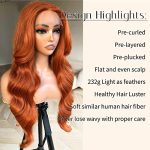 Ginger Orange Body Wave Lace Front Wig - Effortless Beauty for Black Women
