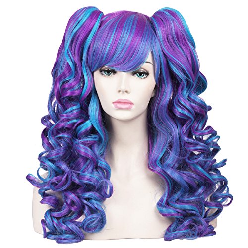 Long Curly Cosplay Wig with 2 Ponytails in Mesmerizing
