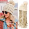 Ash Blonde-Khaki Hat with 20inch Removable Hair