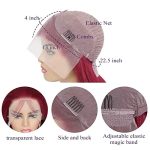 Lace Front Wigs Human Hair 26inch - 13x4 HD Lace, Pre Plucked, 99j Red Wig with 180% Density and Free Part for Charming Styles