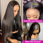 180 Density Straight Lace Front Wigs - Pre Plucked, Bleached Knots, and Baby Hair for a Natural Look