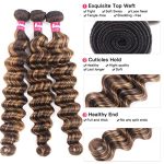 Ombre Loose Deep Curly Human Hair Bundles