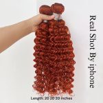 Ginger Bundles: Experience the Bold Beauty of Burnt Orange 350 Deep Wave Human Hair!