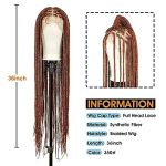 HD Transparent Knotless Box Braided Wigs with 350 Color: Versatile and Stylish Braided Wigs for Black Women