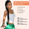 Long DIY Braided Ponytail Extension | Natural Soft Synthetic Hair | Chocolate Brown with Blonde | 34 Inch