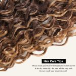 Indulge in Luscious Locks: ALHER Water Wave Ombre Human Hair - 10A Grade Soft Thick Curly Weaves in P4/27 Piano Color