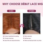 Long Wavy Lace Front Ginger Brown Wigs - 26 Inch Synthetic Wig for Women with Natural Curls and Middle Part, Hand-Tied Lace Front, High Temperature Fashionable Hair