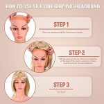 Dark Brown Silicone Grip Wig Bands 2-Pack - Adjustable, Non-Slip, Seamless Headband for Wigs - Strong Hold for Sports, Yoga, and Daily Wear