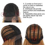 Onedor 20Inch Kanekalon Futura Synthetic Hair Wavy Lace Front Long Wigs