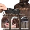 Long Wavy Clip-in Hair Extensions - 20 Inch Soft Synthetic Hairpieces for Effortless Volume and Length in Light Brown - 4PCS Kit