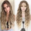 Ash Blonde Synthetic Lace Front Wig - Long Loose