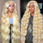 HOTLOVE 613 Blonde Body Wave Lace Front Wig - Wear and Go Precut Wig for Quick Elegance
