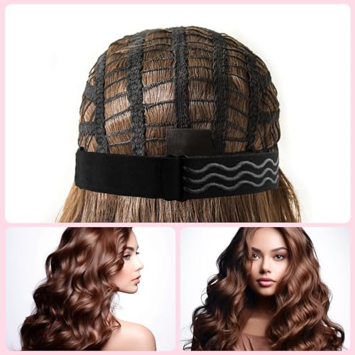 Rolybag Black Adjustable Elastic Wig Band with Nonslip Silicone Strips - Secure and Comfortable Wig Strap for Glueless Wigs - Wig Accessories for Making and Securing Wigs