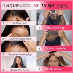 HUANGZIYA Quick Glam Ombre Honey Blonde Lace Front Wig - Effortless Elegance in 15 Seconds