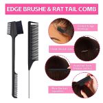 Hair Wax Stick, Lace Band, Caps, Comb, Brush - 9 PCS