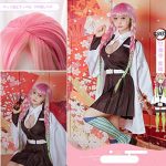 Demon Slayer Kanroji Mitsuri Wig - Vibrant Multi-color Hair Replacement Wigs for Authentic Anime Role Playing