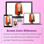 13X4 Colored #350 Ginger Orange Glueless Bob Wig Human Hair HD Transparent Frontal Lace Wig Short
