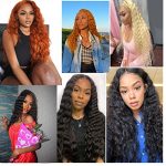 28-Inch Synthetic Curly Wig - Middle Part Long Deep Wave Wig in Curly Black, 4" Fake Scalp, Natural Crimps, Perfect for Daily and Party Use - Wig 350#