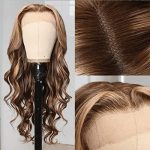Radiant Honey Blonde Elegance: UNICE 4x4 Lace Closure Body Wave Wig with Highlight Brown Frontal - Effortless Glamour, Natural Beauty
