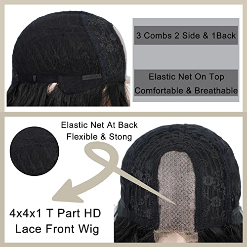 HD Lace Front Synthetic Wigs - Long Body Wave Hair for Black Women