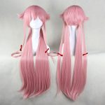ANOGOL's Pink Long Straight Anime Wig - Perfect for Halloween and Comic Con Costumes