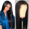 Viennois Lace Front Wigs - 10A Brazilian Human Hair, 150% Density, HD Straight Lace, Pre-Plucked Beauty with Versatile Styling Options