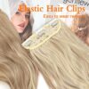 Yacurcur Clip in Hair Extensions - 4PCS of Synthetic Long Wavy Hair in Gorgeous Dirty Blonde, 20 Inches of Volume and Style