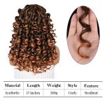 ANNISOUL Ombre Brown Long Curly Afro Wig for Black Women - Glamorous Hair for Cosplay and Daily, Featuring Special Bang Design