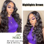32-Inch Long Wavy Lace Front Wig: Heat Resistant, Stylish, and Gift-Included