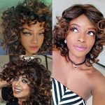 Enhance Your Everyday Look with Natural Black to Brown Fluffy Curly Wig - Heat Resistant Beauty!