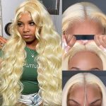 HOTLOVE 613 Blonde Body Wave Lace Front Wig - Wear and Go Precut Wig for Quick Elegance