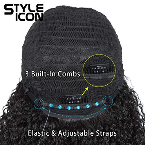 Style Icon 13.5” Short Curly Wig - Bouncy Fluffy Kinky Synthetic Afro Wig