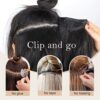 Blonde Clip in Hair Extensions for Women, a set of 4pcs Long Wavy Synthetic Thick Hairpieces