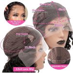 26 Inch Straight Lace Front Wigs Human Hair - HD 13x4 Transparent Lace, 180 Density, Pre-Plucked, Glueless, Unprocessed Brazilian Virgin Remy Wig for Women