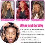 TXIXS 26 Inch Wear and Go Ombre Lace Front Wig - Glueless, Pre-Plucked, and Perfect for Effortless Style