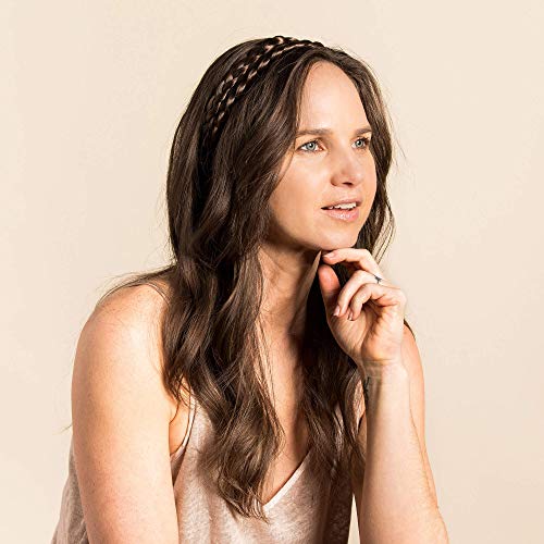 Madison Braids Double Lulu Two Strand Brunette - Handmade Braided Headband for Effortless Style and Hair Enhancement