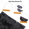 16 Inch Invisible Wire Hair Extensions - Adjustable, Secure, and Natural-Looking Honey Blonde Mixed Brown Highlight Hairpiece for Women