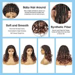 Lightweight 18-Inch Square Knotless Box Braided Wig - A Refreshing Twist in Synthetic Lace Front Fashion