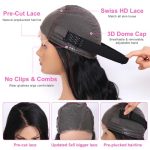 Effortless Glamour Unleashed: 26 Inch Wear and Go 5x5 HD Lace Closure Body Wave Wig - No Glue Elegance for Beginners