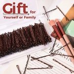 300 Pcs Brown Bobby Pins with Storage Box - Invisible Wave Hair Clips for Women and Girls (2 Inch)