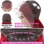 220% Density 99J Burgundy Lace Front Wig - 26 Inch HD Lace Body Wave for a Mesmerizing Wine Red Transformation