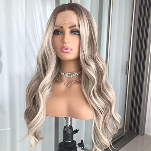 QDBOWIN's Highlight Ash Blonde Body Wave Lace Front Wig: Experience the Perfect Blend of Comfort and Glamour