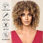 Soft Blonde Big Curly Wig - Natural Afro Kinky Curls for Black Women's Charm and Comfort